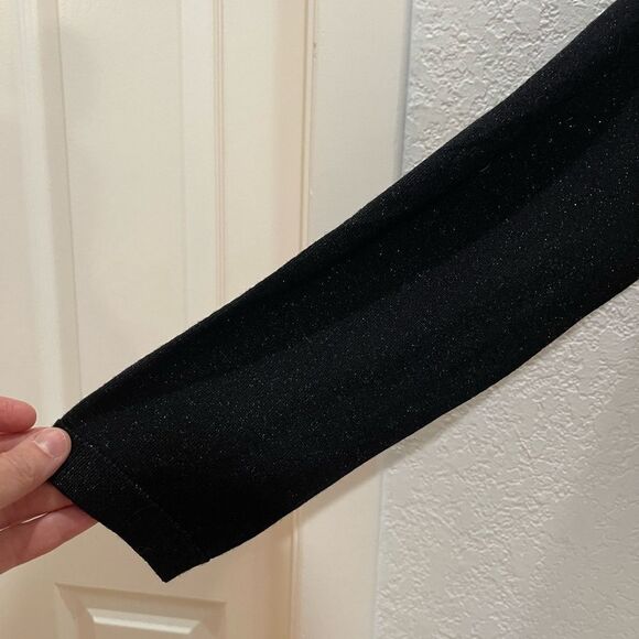 Talbots Sparkle Black Merino Wool Blend Cardigan Size XL - Picture 7 of 10